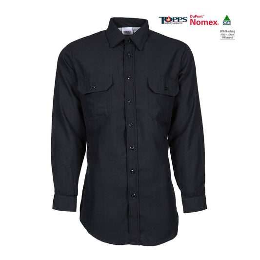Topps Safety Apparel SH17 Flame Resistant Long Sleeve Uniform Shirt Nomex IIIA (HRC 1 - 4.6 cal)