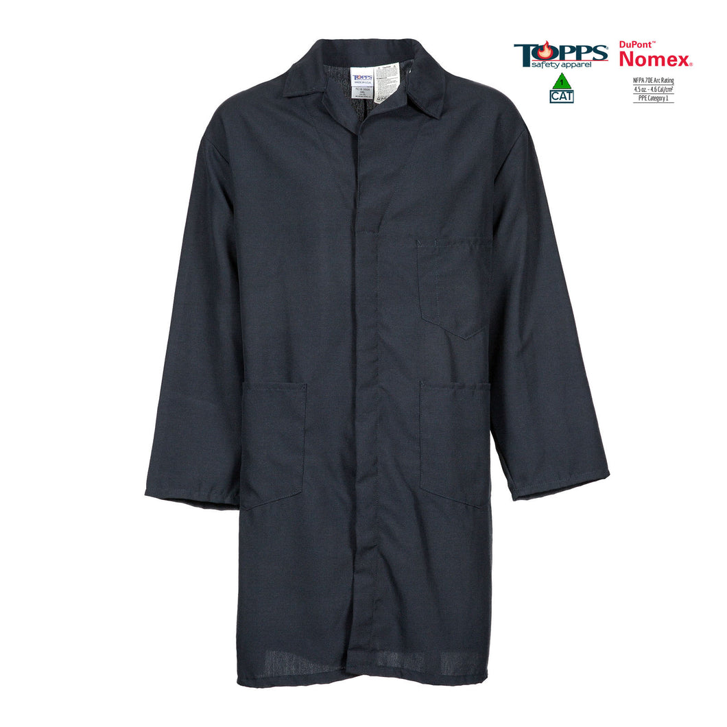 Topps Safety Apparel TC16 Nomex IIIA Flame Resistant Lab/Tech/Shop Coat (HRC 1 - 4.6 cal)