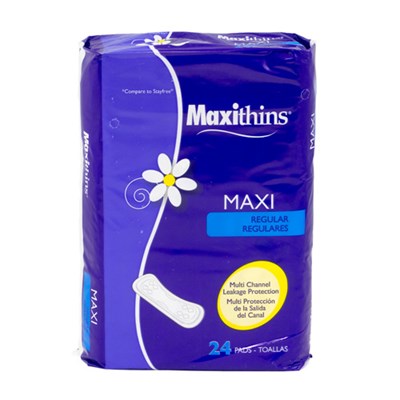 Maxithins Multi Channel Non-Wing Maxi Pads (Retail Pack)