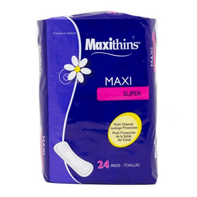 Maxithins Multi Channel Non-Wing Maxi Pads (Retail Pack)