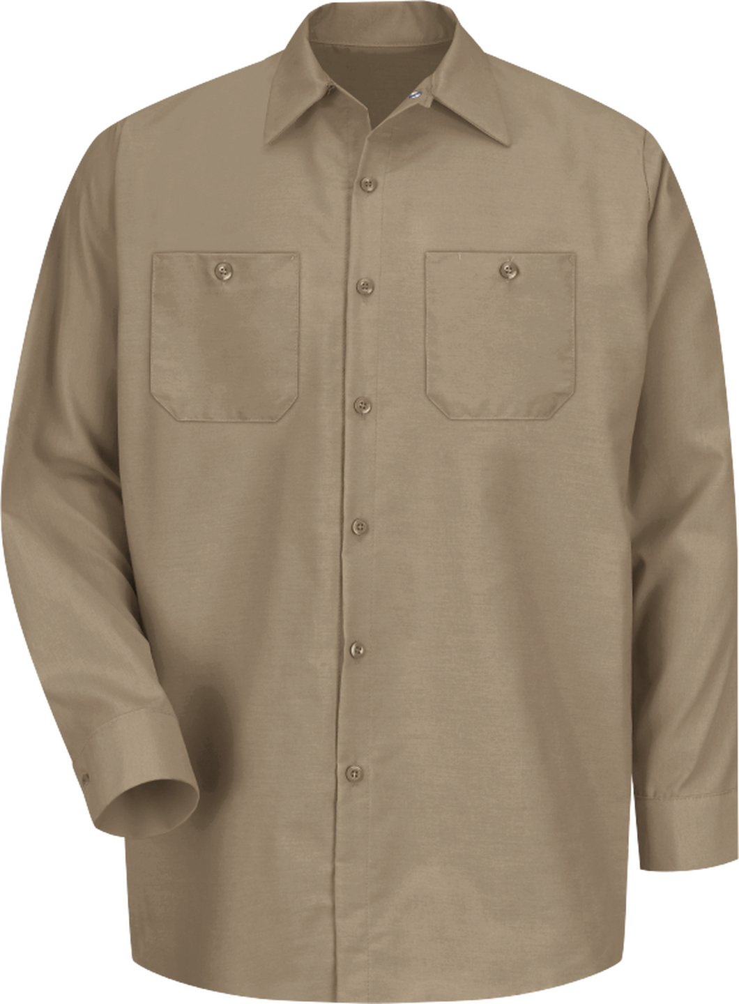 Men's Long Sleeve Button-Front Work Shirt