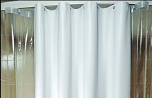 Load image into Gallery viewer, Breakaway Shower Curtains with See-Thru Modesty Top and Bottom
