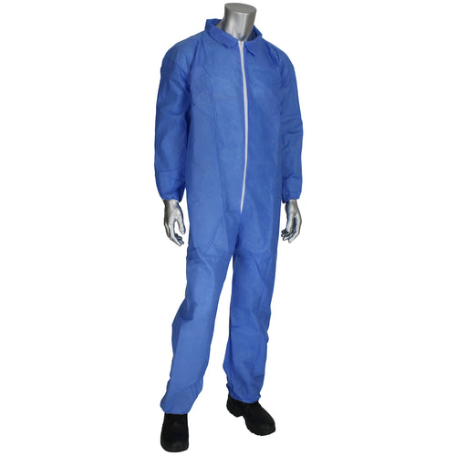 Heavyweight Disposable Coveralls for Inmate Transport - Navy Blue