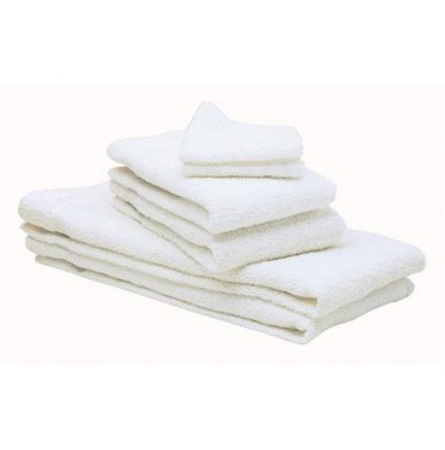 Revel Collection White 86/14 Cotton Ring Spun 12s Hospitality Towels and Washcloths
