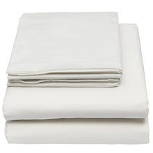 Load image into Gallery viewer, White T180 Percale Bed Sheets - Fitted Sheets
