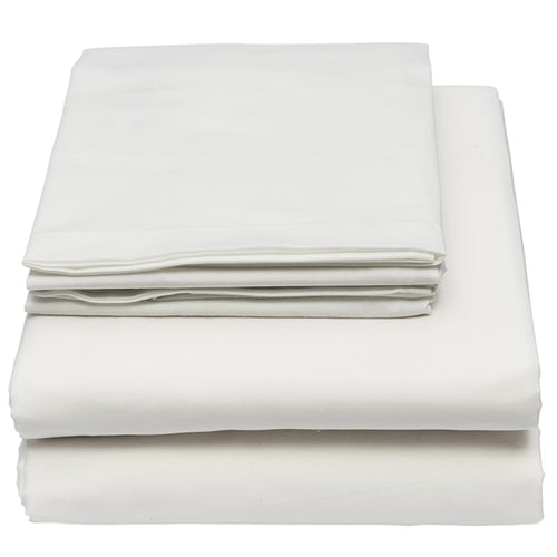 White T180 Percale Bed Sheets - Flat Sheets