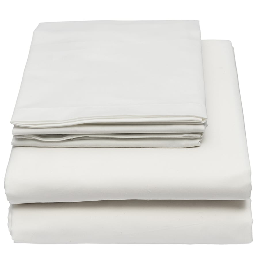 White T130 Muslin Bed Sheets - Fitted Sheets