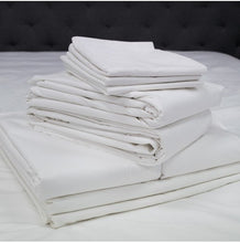 Load image into Gallery viewer, T250 Opulence White Hospitality Bed Sheets
