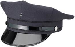 Alboum Comfort Fit 8-Point Police Cap with Long Visor - Navy Blue