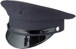 W. Alboum Comfort Fit Pershing Police Cap with Short Visor - Navy Blue