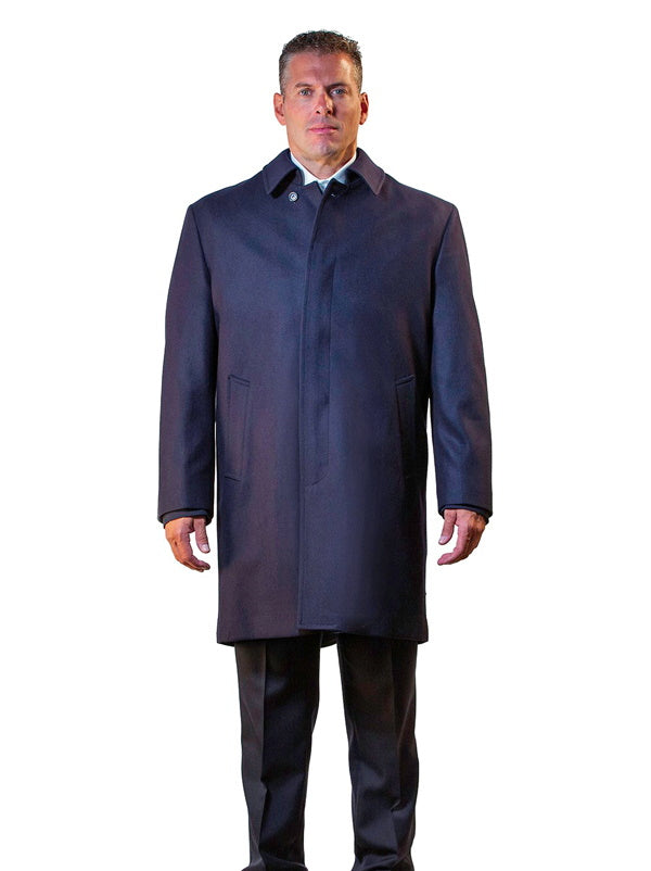 Anchor Uniform 204MW Men's Bostonian 100% Wool Single Breasted Topcoat