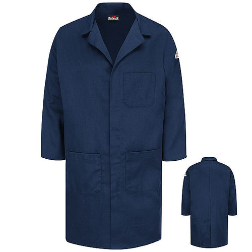 Bulwark KLL6NV FR Concealed Snap Front Lab Coat - Excel FR Comfortouch (HRC 2 - 8.7 cal)