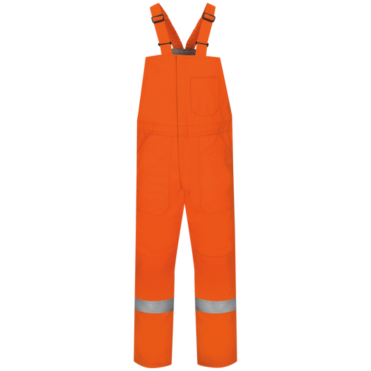 Bulwark BLCSOR Men's Midweight Flame Resistant Deluxe Insulated Bib Overalls With Reflective Trim - Excel FR Comfortouch (HRC 3 - 36 cal)
