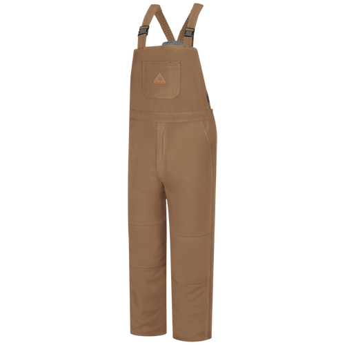 Bulwark BLN4BD Mens Heavyweight Flame Resistant Brown Duck Deluxe Insulated Bib Overall - Excel FR ComforTouch (HRC 4 - 44 cal)