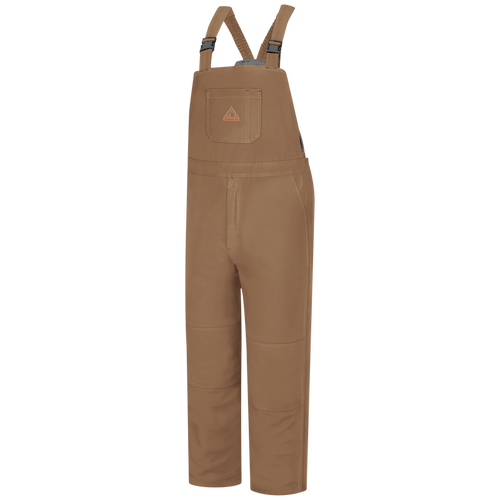 Bulwark BLN4BD Mens Heavyweight Flame Resistant Brown Duck Deluxe Insulated Bib Overall - Excel FR ComforTouch (HRC 4 - 47 cal)