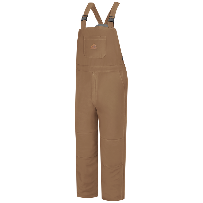 Bulwark BLN4BD Mens Heavyweight Flame Resistant Brown Duck Deluxe Insulated Bib Overall - Excel FR ComforTouch (HRC 4 - 47 cal)