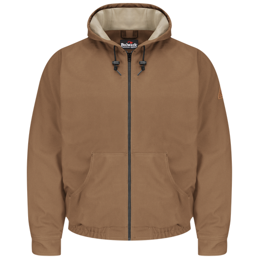 Bulwark JLH4BD Heavyweight FR Brown Duck Hooded Jacket - Excel FR ComforTouch (HRC 3 - 35 cal)