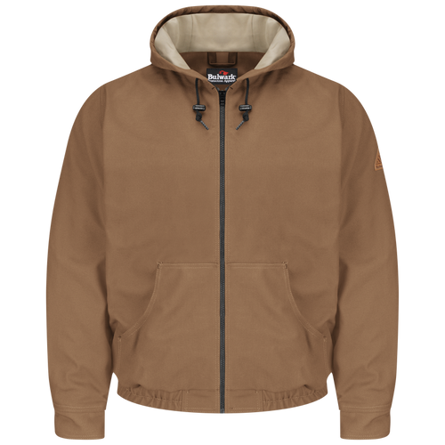 Bulwark JLH4BD Heavyweight FR Brown Duck Hooded Jacket - Excel FR ComforTouch (HRC 3 - 35 cal)