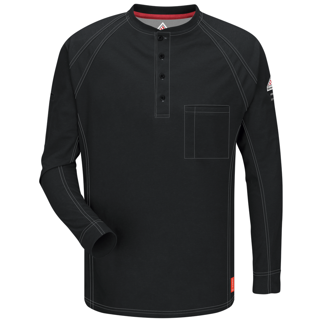 Bulwark QT20 IQ series Flame Resistant Men's Long Sleeve Knit T-Shirt (HRC 2 - 8.2 cal)