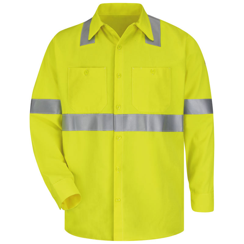 Bulwark SMW4HV High Visibility Flame Resistant Work Shirt - CoolTouch 2 (HRC 2 - 9.0 cal)