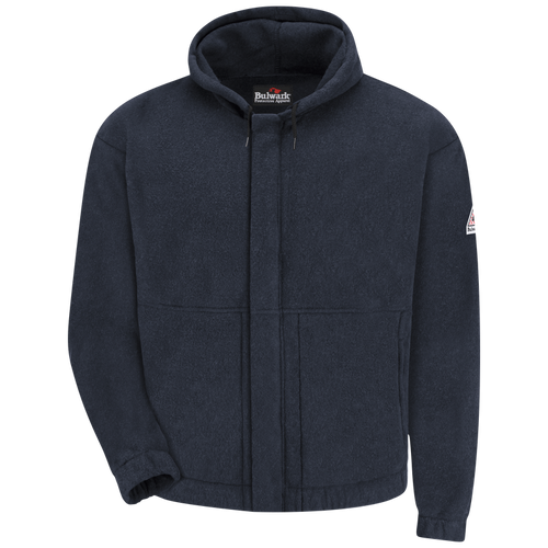 Bulwark SMH6NV FR Fleece Zip-Front Hooded Sweatshirt Modacrylic (HRC 2 - 19 cal)