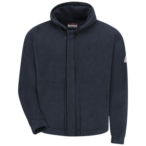 Bulwark SMH6NV FR Fleece Zip-Front Hooded Sweatshirt Modacrylic (HRC 2 - 17 cal)