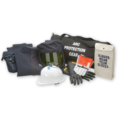Chicago Protective Apparel AG40 Jacket & Bib Arc Flash Kit with Gloves (HRC 4 - 40 cal)