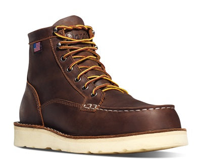 Danner 15563 Bull Run 6" Work Boots with Moc Toe - Brown