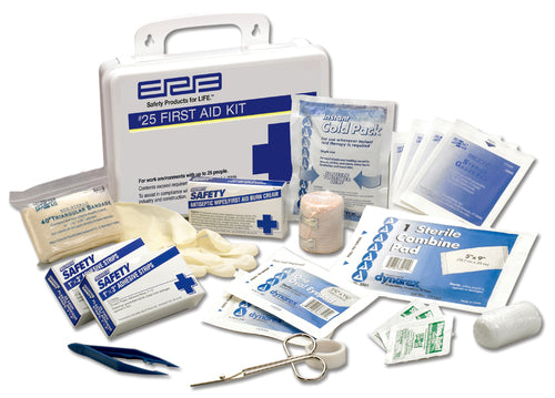 ERB Safety 17132 25-Person First Aid Kit with Plastic Box