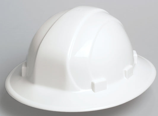 ERB Safety Omega II Full Brim Hard Hat with 4-Point Mega Ratchet Adjusting Suspension