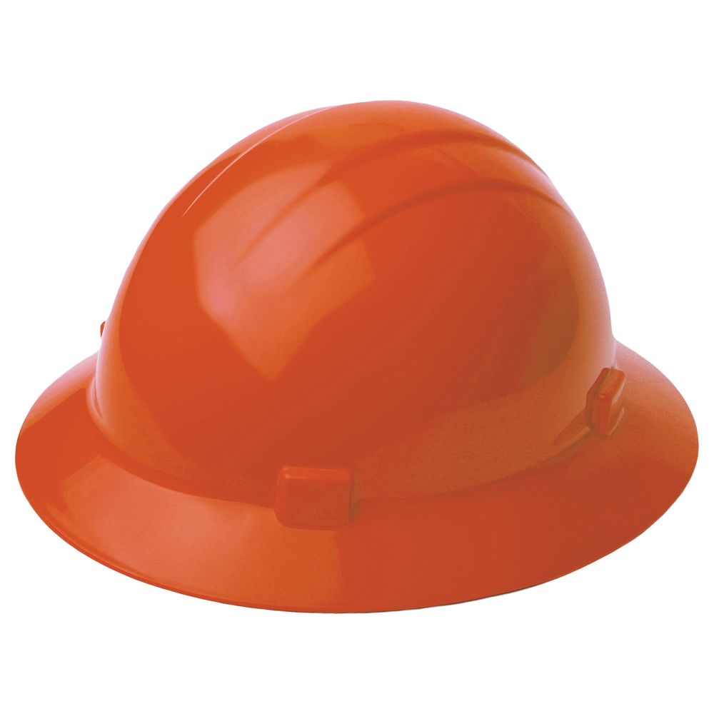 ERB Safety Americana Full Brim Hard Hat with 4-Point Slide Lock Suspension