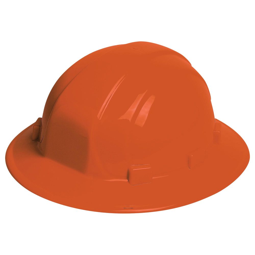 ERB Safety Omega II Full Brim Hard Hat with 4-Point Slide Lock Adjusting Suspension
