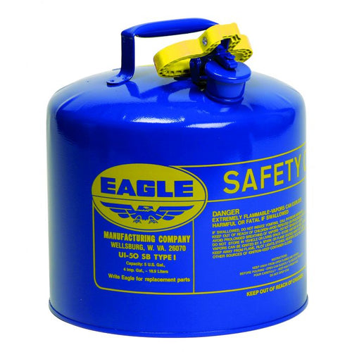 Eagle UI50S Five Gallon Galvanized Steel Type 1 Flammable Storage Safety Can