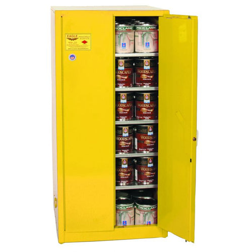 Eagle YPI-62 96 Gallon Yellow Paint and Ink Safety Cabinet
