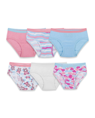 Fruit of the Loom 6GHIPAT Toddler Girl's Assorted Hipster Briefs, 6-pack