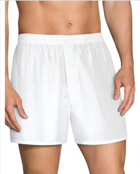 Fruit of the Loom 5P595 Men's Classic Relaxed Fit White Boxer Shorts, 5-pack