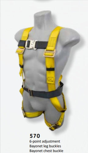 French Creek 570 Super-Quick Bayonet Buckle Full Body Harness
