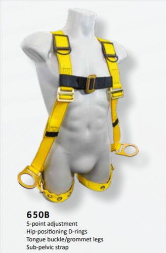 French Creek 600 Full Body Vest Style Harness with Friction Buckle Leg Straps