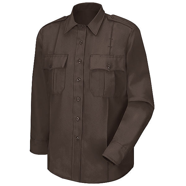 dress shirts with zippers Horace Small Sentry Men's Long Sleeve Uniform Shirt With Zipper | Anchortex 15.5 x 34 / Silver Tan