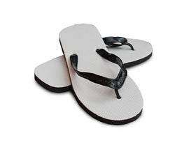 Black V-Thong Foam Shower Sandals