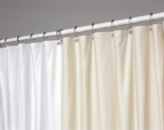 JS Fiber Ultra Suede Vinyl Shower Curtain Liner