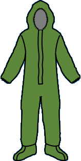 Kappler Z4H414 Zytron 400 Coveralls with Hood, boots, Heat Sealed-Taped Seams