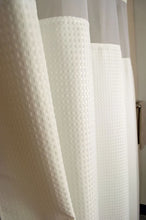 Load image into Gallery viewer, Kartri HANG2IT Deluxe Waffle Shower Curtain with Light Window and Snap Liner
