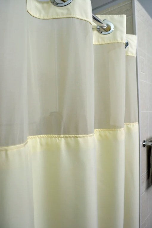 Kartri HANG2IT Duo Poly Shower Curtain with Light Window and Snap Liner