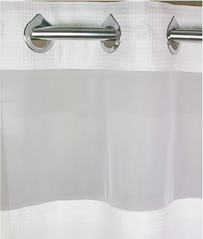 Kartri HANG2IT Empire Waffle Shower Curtain - White or Beige