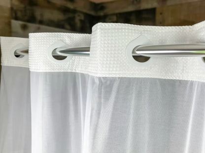 Kartri HANG2IT Empire Waffle Shower Curtain - White or Beige