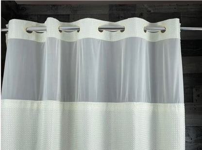 Kartri HANG2IT Empire Waffle Shower Curtain - White or Beige