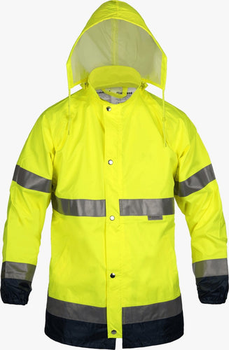 Lakeland CHVRSO1L Class 3 PVC Coated High Visibility Polyester Rain Coat