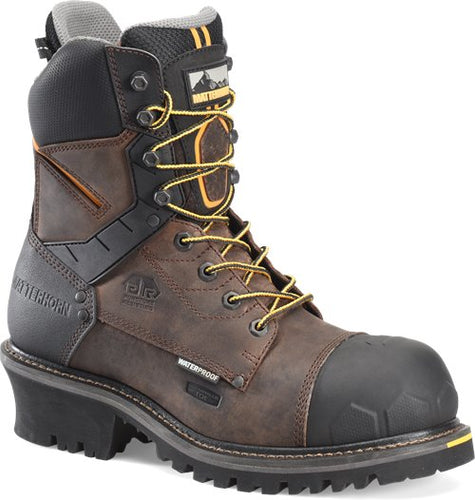 Matterhorn MT2558 Birle Men’s 8” Waterproof Comp Toe Puncture Resisting Logger - Brown