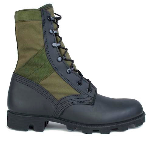 McRae 7189 8" Hot Weather Jungle Boots with Panama Outsole - Black/Olive Drab